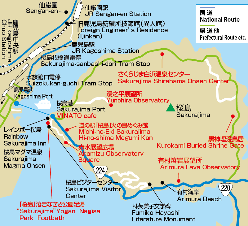 桜島地図