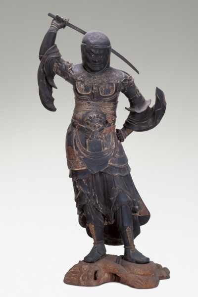 重要文化財 伝広目天立像 平安時代後期 普門寺。（画像提供：豊橋市教育委員会）