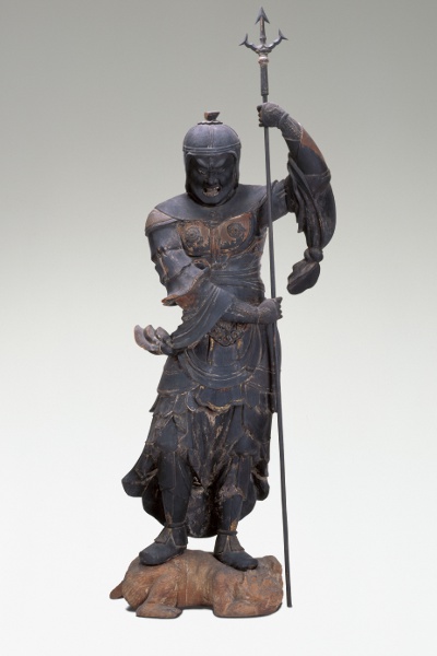 重要文化財 伝増長天立像 平安時代後期 普門寺。（画像提供：豊橋市教育委員会）