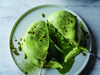 抹茶クリームパンケーキ（ティーセット）2,300円。