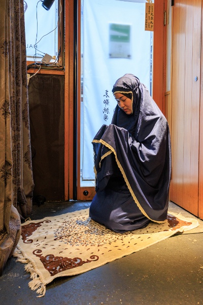 Prayer space freely available to Muslims.
