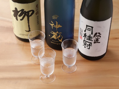 京都が誇る銘酒が勢ぞろい。いずれも鰻との相性が抜群だ。