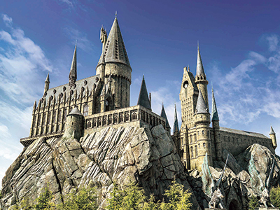 In the Wizarding World of Harry Potter, there is a Hogwarts Castle that looks like something out of a movie.