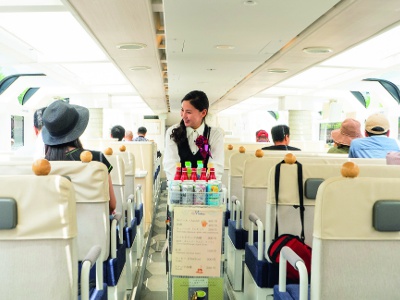 Canned beer, tea, drinks and ice cream are sold on ship.