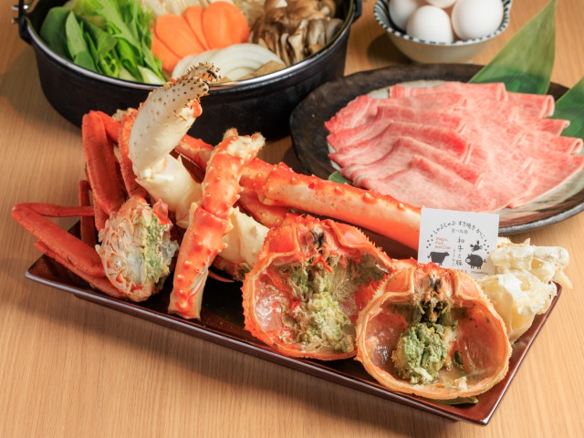 Shabu-shabu, Sukiyaki, All-you-can-eat crab, Wagyu beef, pork... and crab Shinsaibashi Station store vol.14
